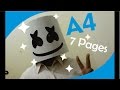 Marshmello Paper Helmet A4 7 pages by Ganeshandra