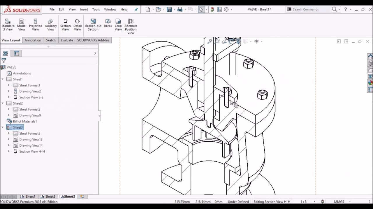Full Section Isometric View