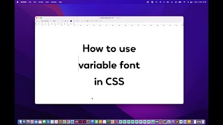How to use variable fonts in CSS