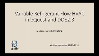 eQuest DOE23 VRF