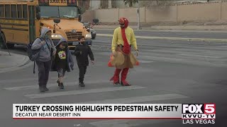 'Turkey in crosswalk' highlights pedestrian safety in Las Vegas