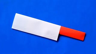 Cara membuat pisau dari kertas |  Origami paper knife
