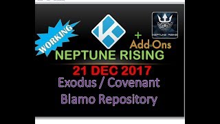 Neptune Rising Kodi Addon - Working OK - Updated on 21 Dec 2017