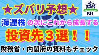 【ズバリ予想】海運株の次にこれから成長する投資先3選！！【株の買い時】