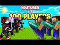 We Got Hunted By 100 Players in Minecraft!