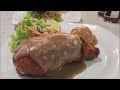 槟城美丽晚上夜生活美食餐厅鸡腿火腿芝士卷猪肉汉堡 penang nightlife street food western food pork burger