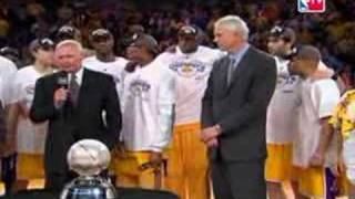 Lakers Win The Western Conference [trophy ceremony]