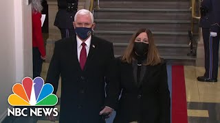 Pence Arrives For Biden's Inauguration As Trump Lands In Florida | NBC News