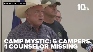Kerr County officials say 5 campers, 1 counselor remain missing from Camp Mystic in Texas flooding