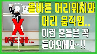 올바른 머리위치와 머리 움직임 거리가 일정하지 않고 비거리가 늘지 않는다면 꼭 체크해 보세요~!(SUB)