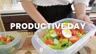 KOREA VLOG | Productive day of Filipina Housewife in South Korea | Clean with me, Laundry, Cooking