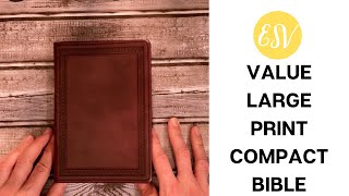 ESV Value Large Print Compact - Mahogany Trutone by Crossway