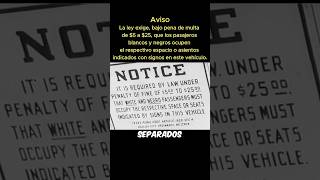 ⚠️ SEGREGACIÓN:  de lo peor que ha habido en USA  #historia #sabiasque