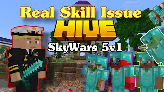 Crazy 5v1 (Skill Issue) | Minecraft Hive SkyWars Mega MCPE/BE