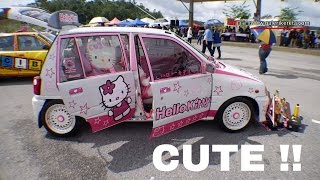 The Hello Kitty Kancil Auto Show Modified | Mega Gathering 2K16 Negeri Perak | Closeup Video