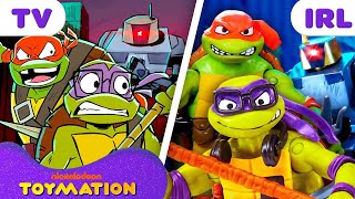 Ninja Turtles Battle ROBOTS in Epic Fight! 🤖 (PART 1) | TMNT Toys | Toymation