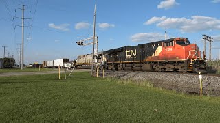 Afternoon and Evening CN and NS Railfanning around Wyandotte MI 8/18/23