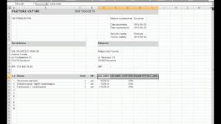 MS Excel - 5 - Faktura VAT - przykład uproszczony