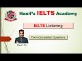 IELTS Class 1 -  Listening – Form Completion Questions