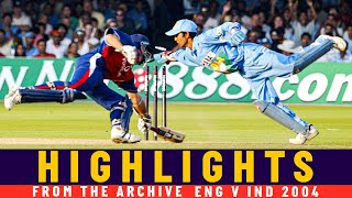 Incredible Dinesh Karthik Stumping & Ganguly 90 See India Home! | Classic ODI | England v India 2004