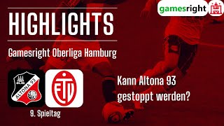 9. Spieltag Gamesright Oberliga Hamburg Highlights  Altona 93 - Eimsbütteler TV