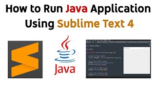 How to Run Java Application Using Sublime Text 4 2034 #java #sublimetext