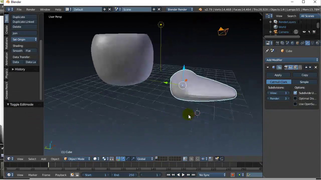 Blender Subdivision Surface Modifier - YouTube