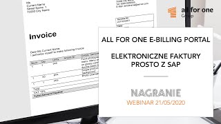 All for One E-Billing Portal: elektroniczne faktury prosto z SAP