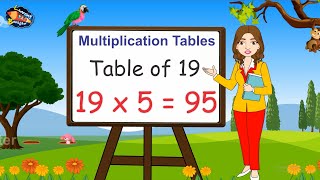 Table of 19 | Times tables | Multiplication tables | 19 ka pahada | Learning Booster | Maths tables