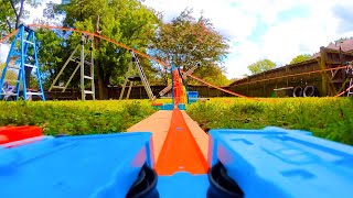 Hot Wheels Backyard Mega Track with Fence Ride (Boosted)