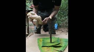 Bushcraft skills , building mud oven for cooking #bushcraft #camping #cooking #shorts