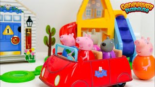 Let's Play with ♥Peppa Pig♥ Weebles and a fun Locking Dollhouse!