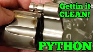 Disassembling and cleaning the Colt Python cylinder.
