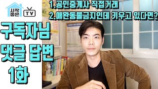 [댓글답변 1화] 구독자님 질문 댓글 답변 달아드립니다 (1.공인중개사 직접거래인가? 2.애완동물특약금지인데 키우고 있다면?)