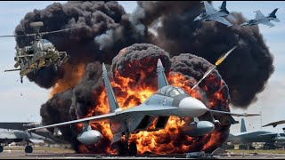 10 minutes ago! Russian air force base destroyed by US F-117 Nighthawk and F-16