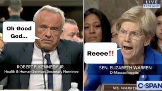 Elizabeth Warren SCREAMS Has Complete PSYCHOTIC Breakdown During RFK Jr CONFIRMATION Hearing