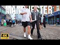 Manchester City Centre Walking Tour 4K - City Centre Walk - Summer - Street Walk(60fps)