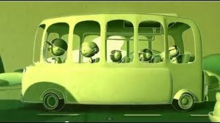 GreenLight - Getting out off a bus - Road safety and security for kids, cartoons