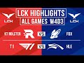 LCK Highlights ALL GAMES Week 4 Day 3 | LCK Summer Split 2024