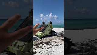 Tractor Cleaning Up Seaweed After A Huge Storm On The Beach! #beach #cleanup #shorts #Shortsvideo