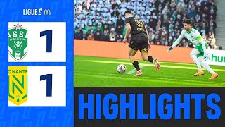 Saint-Étienne - Nantes | 1-1 | Highlights | Ligue 1 2024-25 | saint-etienne nantes