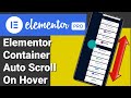 Portfolio Image Auto Scroll Effect Elementor FlexBox Containers