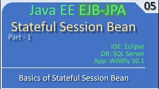 Stateful Session Bean | Part 1 - Basics | JavaEE EJB JPA Tutorials #05