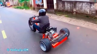 Chế Xe 3 Bánh Drift 200cc với Động Cơ Hộp Số CVT - How to make 200cc Drift Trike