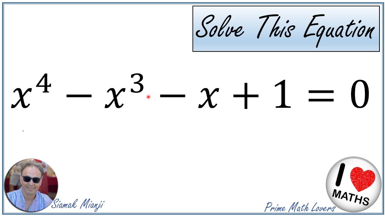 An Interesting Tricky Method To Solve This Quartic Equation! X^4-x^3-x+ ...