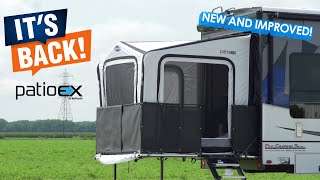 It's Back! NEW \u0026 IMPROVED Patio Ex from MORryde! Upgrade Your Toyhauler Patio! #rvlife #rvtravel