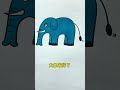 use two n to draw elephants to draw creative simple strokes