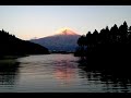 夕暮れの富士山（２０１２年１月２日）田貫湖 湖畔より