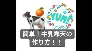 牛乳みかん寒天つくってみた