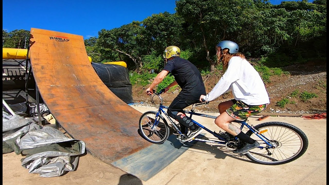 Jumping A Tandem Bike At Rwilly Land Youtube